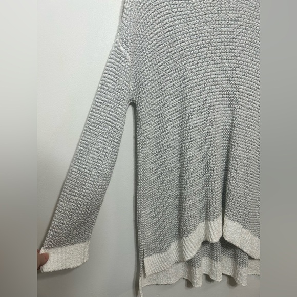 Eileen Fisher 100% Organic Cotton Waffle Knit High Low Pullover Sweater - Picture 5 of 10